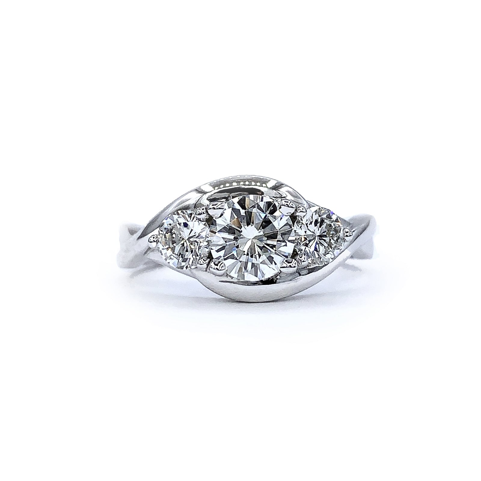 Twisted Trio Diamond Ring