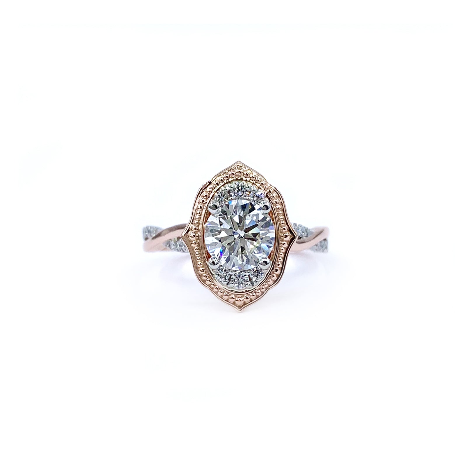 Modern Vintage Custom Engagement Ring