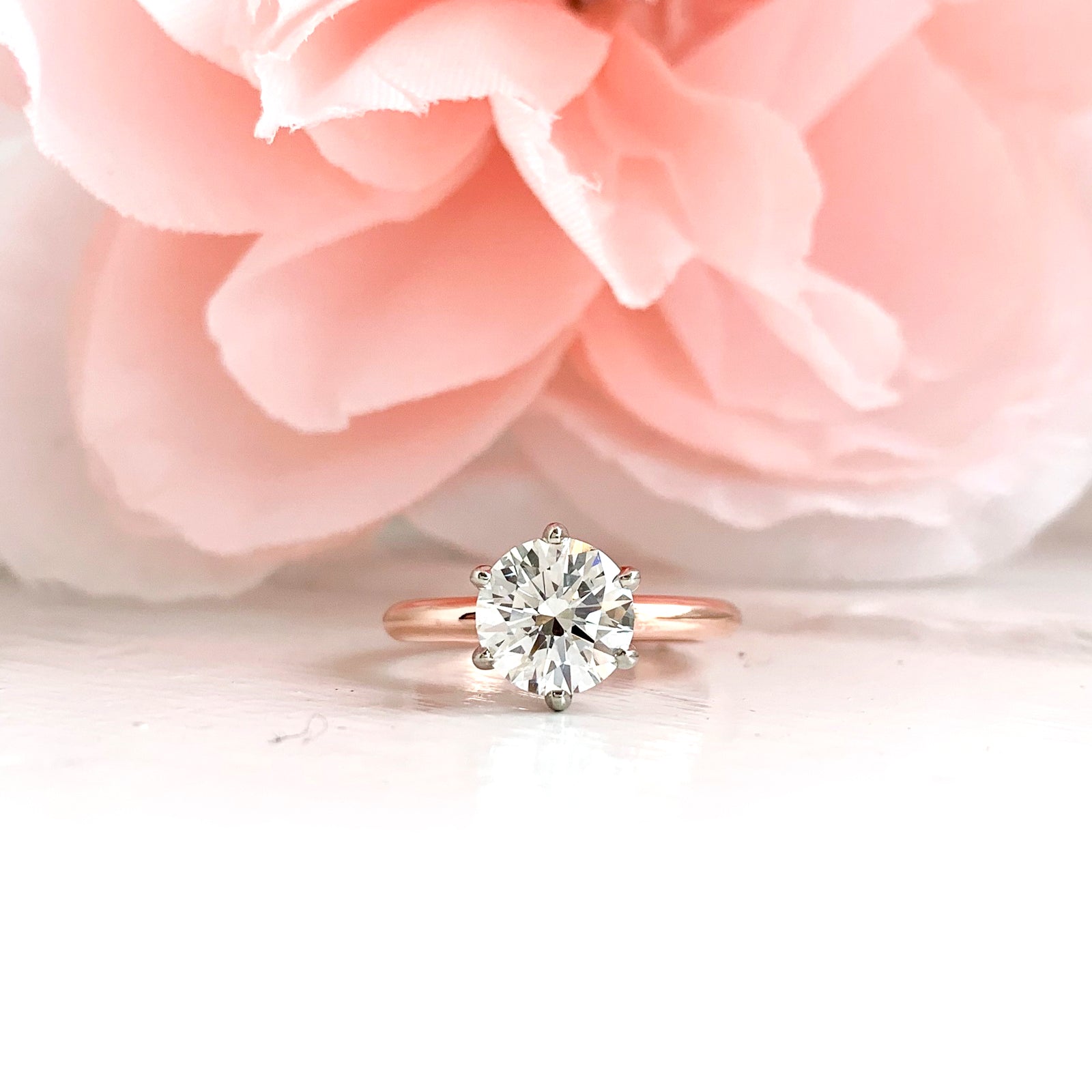 Brilliant Rose Custom Engagement Ring