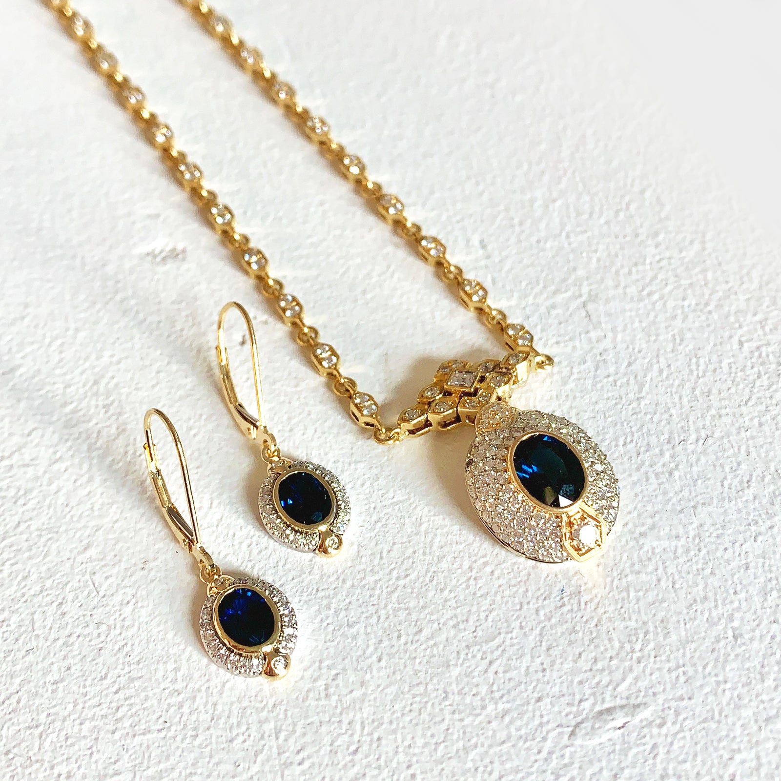 Matching Custom Sapphire Earrings