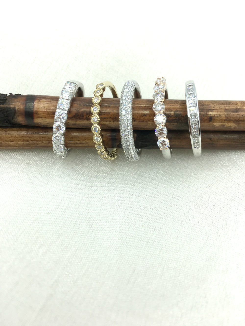 Diamond ring bands on sale