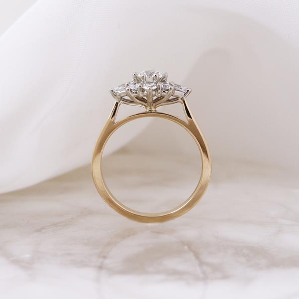 Diamond Cluster Custom Engagement Ring (36174)