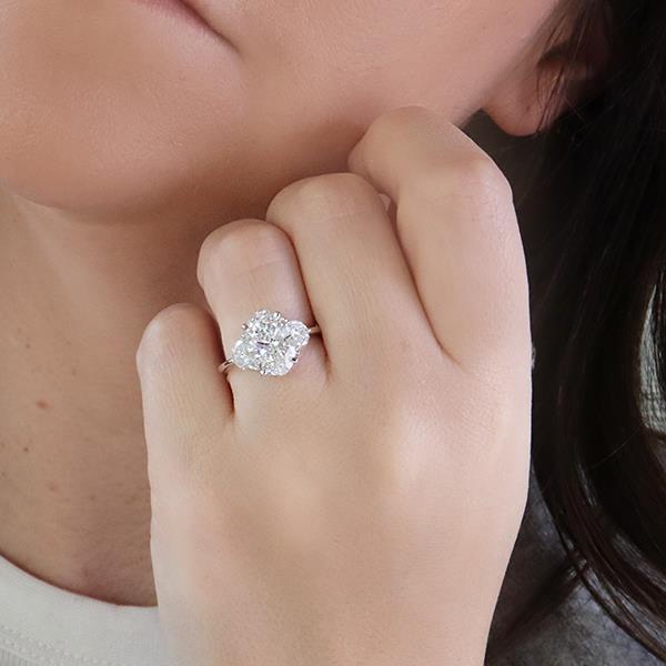 Diamond 3 Stone Engagement Ring - LG 3.75ctTW (38886)