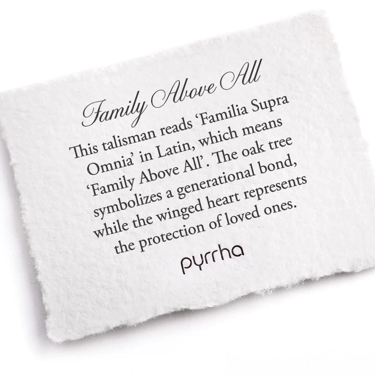 Pyrrha Necklace 'Family Above All' 20 inch (34273)