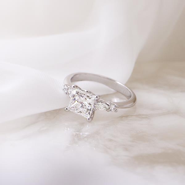 Canadian Diamond Princess Custom Engagement Ring (34817)