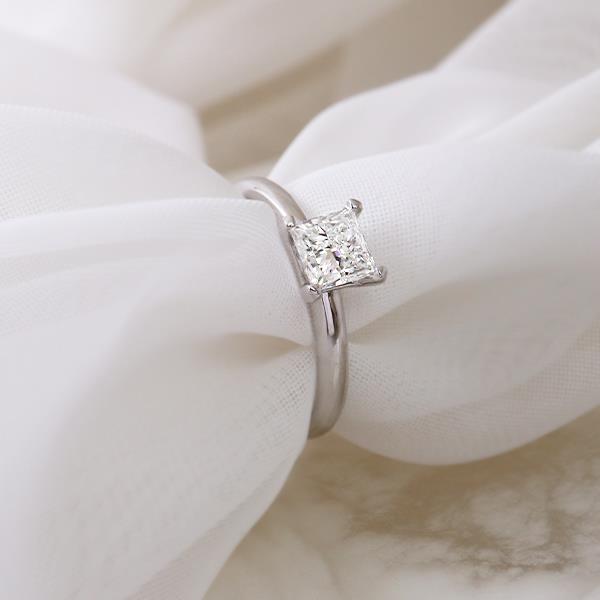 Diamond Solitaire Princess Engagement Ring (35043)