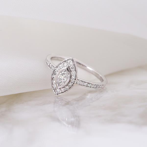 Diamond Marquise Shape Engagement Ring .40ct (35164)