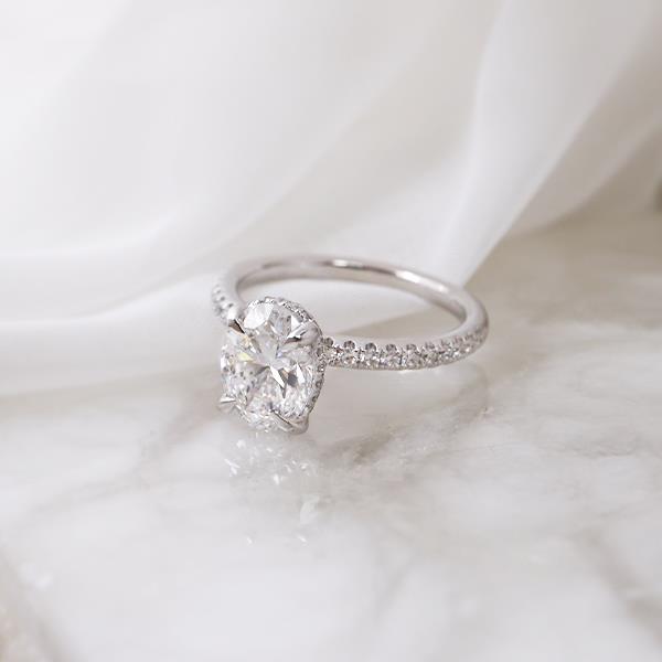 Diamond Hidden Halo Engagement Ring (37214)