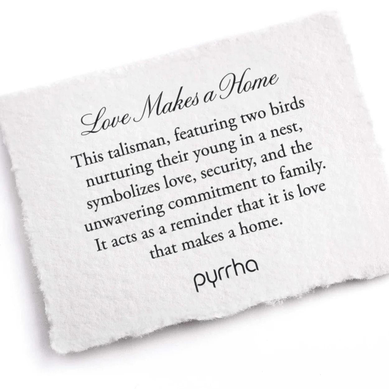 Pyrrha Necklace 'Love Makes a Home' 20inch (38610)