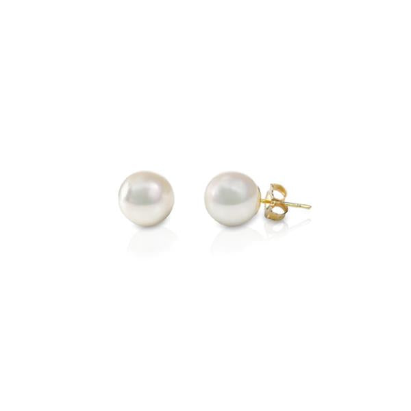 Genuine Pearl Stud Earrings - 7-7.5mm (1587)