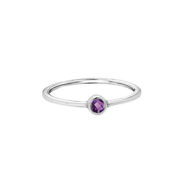 Genuine Amethyst Birthstone Ring (29467)