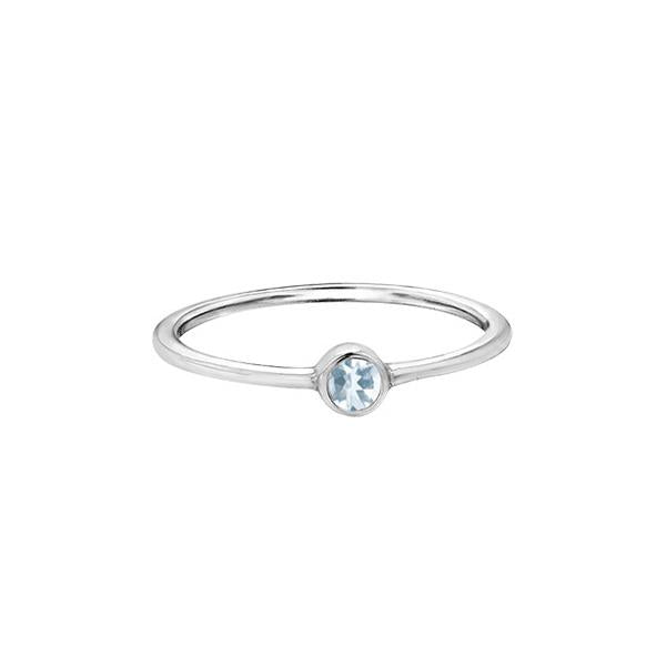 Genuine Aquamarine Birthstone Ring (29468)