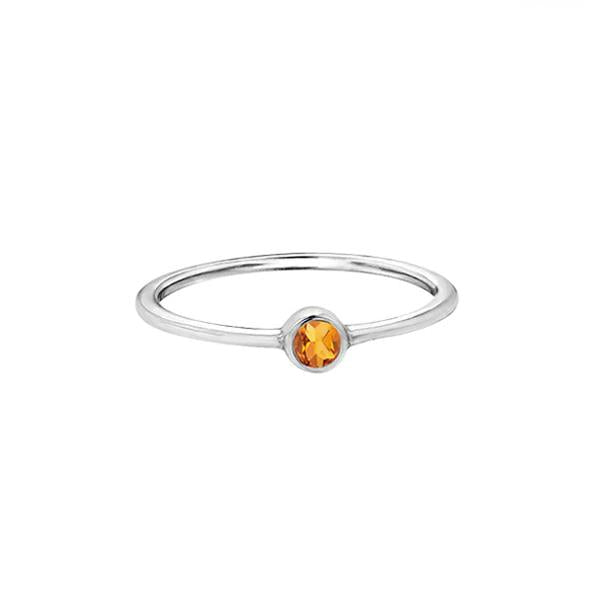 Genuine Citrine Birthstone Ring (29476)