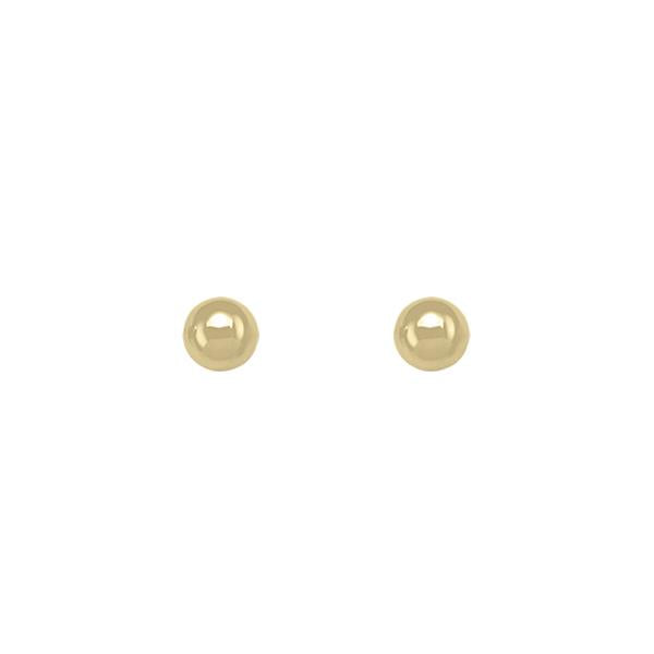 Gold 4mm Ball Stud Earrings (31067)