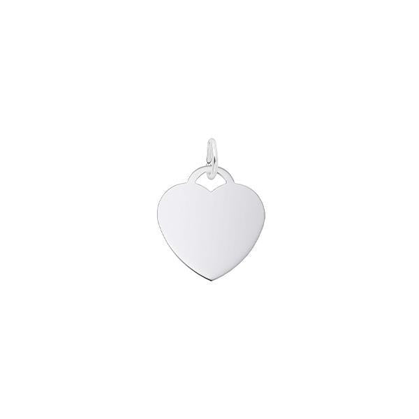 Sterling Silver Heart Disc Pendant Medium (32442)