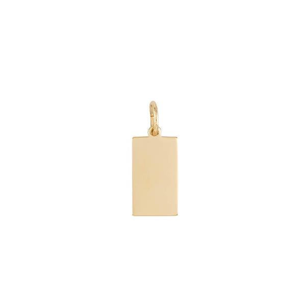 Gold Rectangular Pendant Small (32443)