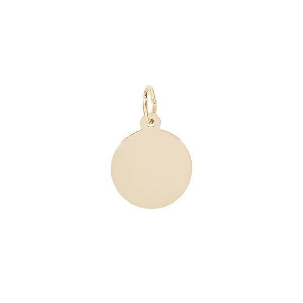 Gold Round Disc Pendant Small (32445)