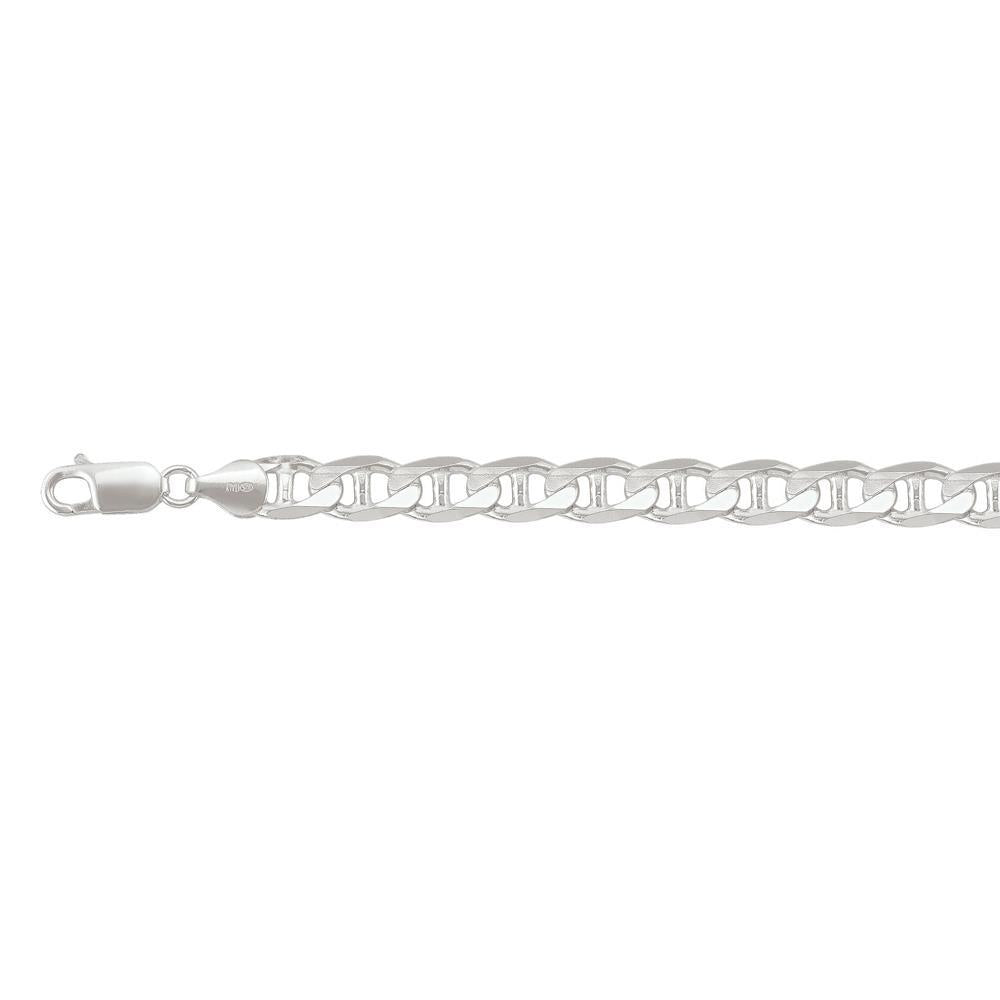 Sterling Silver Flat Anchor Link Bracelet (33842)