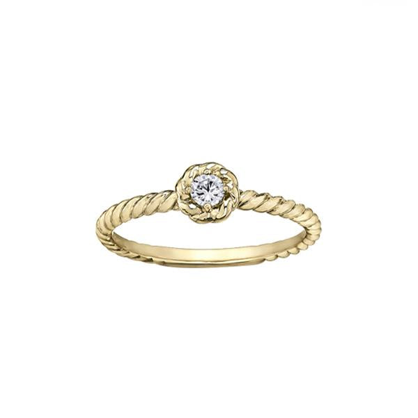 Genuine White Topaz Flower Ring (34699)