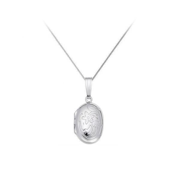 Sterling Silver Oval Locket (34737)