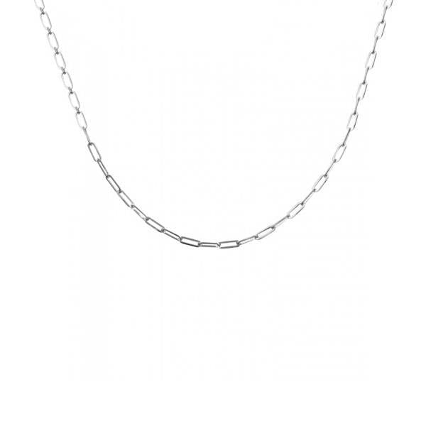 Sterling Silver Paperclip Link Necklace 2mm 18 inch (35098)