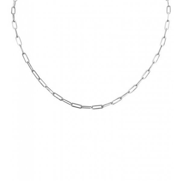 Sterling Silver Paperclip Link Necklace 3mm 18 inch (35099)