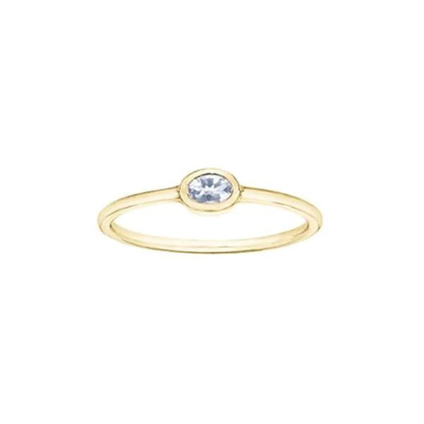 Genuine Aquamarine Stackable Ring (35437)