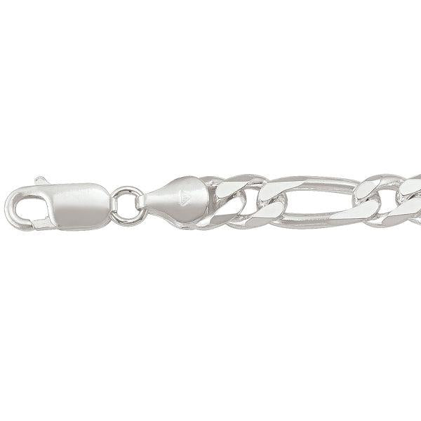 Gents Sterling Silver Figaro Link Bracelet (35571)