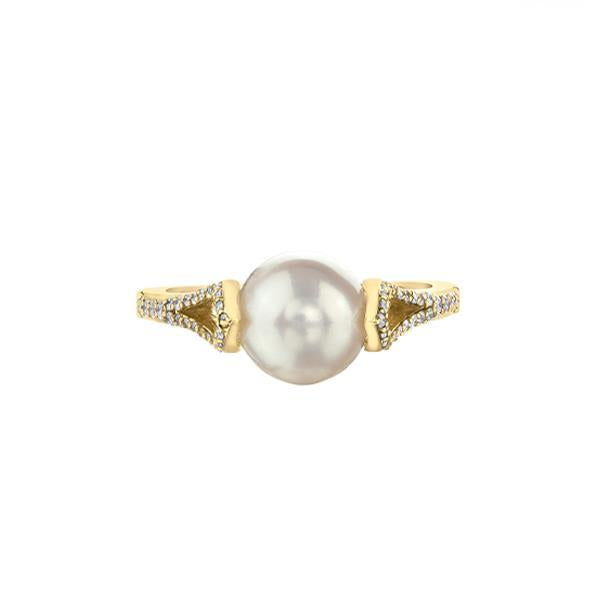 Genuine Pearl and Diamond Ring (36373)