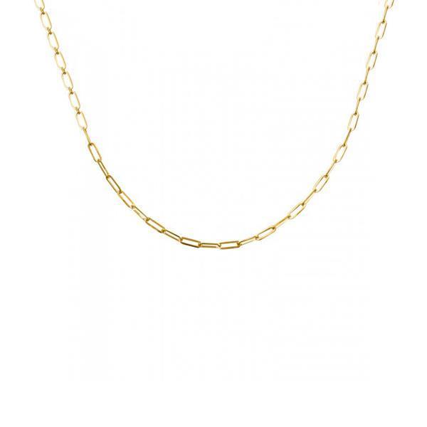 Gold Paperclip Link Necklace 2mm 20 inch 10 Karat (36499)