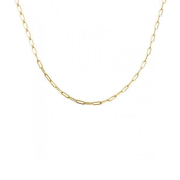 Gold Paperclip Link Necklace 2mm 22 inch 10 Karat (36500)