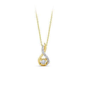 Diamond Teardrop Twist Pendant (36622)