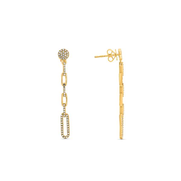 Diamond Paperclip Dangle Earrings (36904)