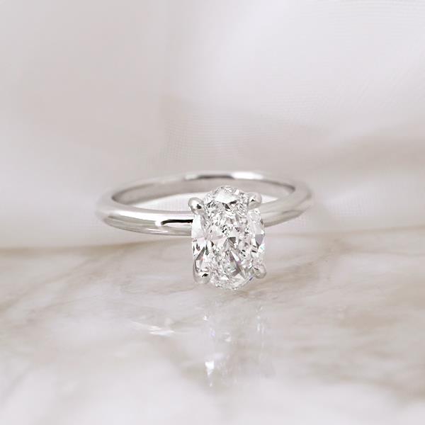 Diamond Solitaire Custom Engagement Ring - LG 1.04ct (37116)