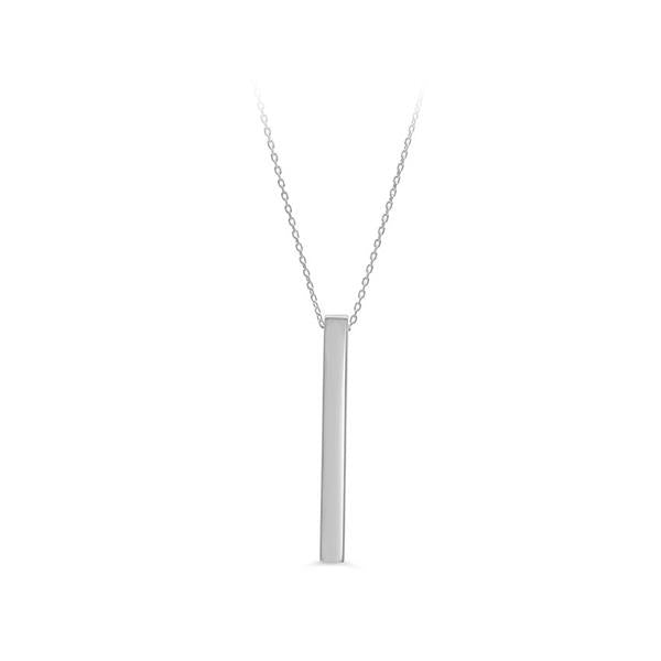 Gold Vertical Bar 3D Necklace (37166)