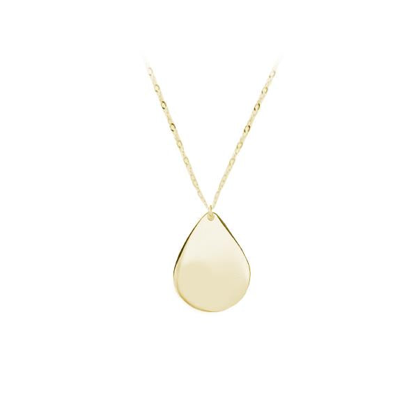 Gold Pear Disc Pendant (37168)