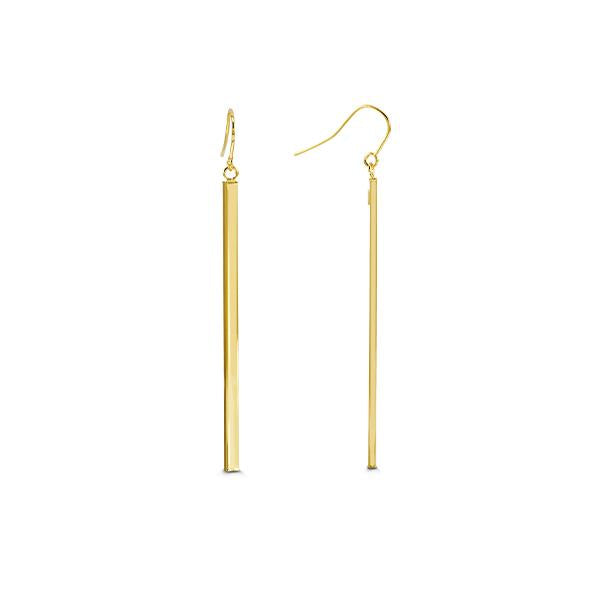 Gold Dangle Vertical Bar Earrings (37171)