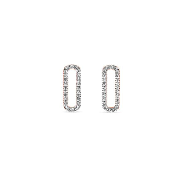 Diamond Open Oval Studs .15ct (37307)