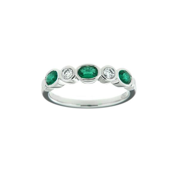 Genuine Emerald and Diamond Ring (37375)