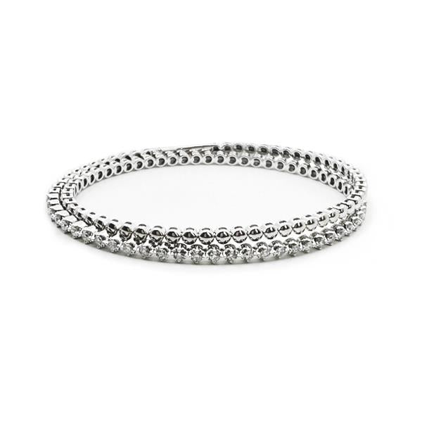 Diamond Double Wrap Flex Bangle 1.00ctTW (37546)