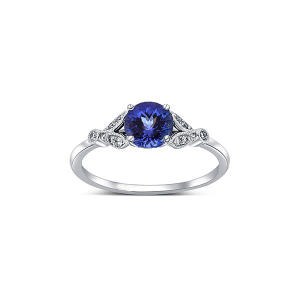 Genuine Tanzanite and Diamond Ring (37572)