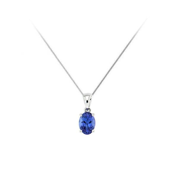 Genuine Oval Tanzanite Pendant (37791)