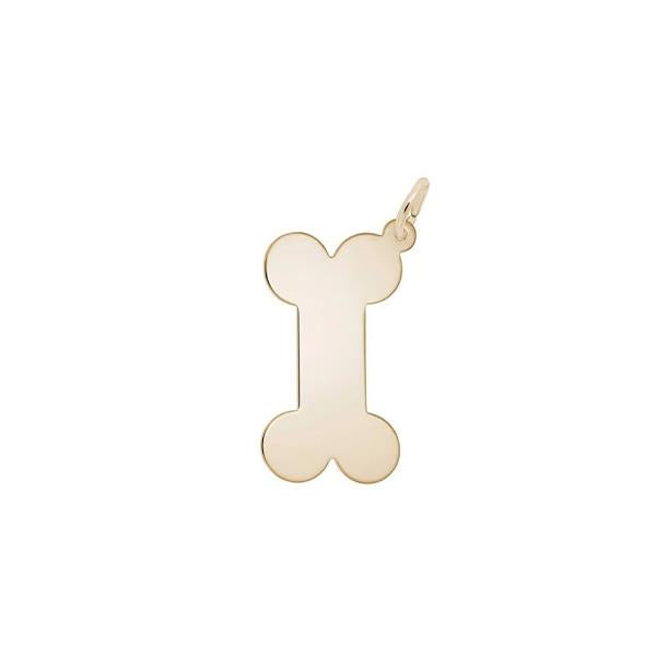 Gold Dog Bone Pendant (37868)