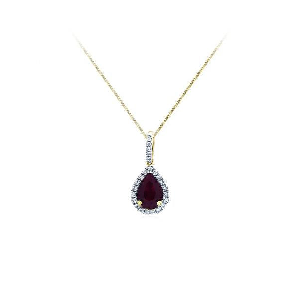 Genuine Ruby and Diamond Pendant (38174)