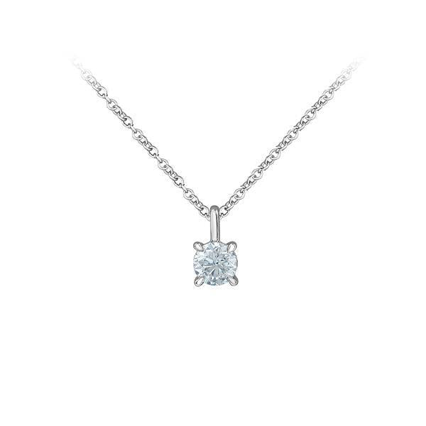 Diamond Round Brilliant Cut Solitaire Pendant - LG .58ct (38240)