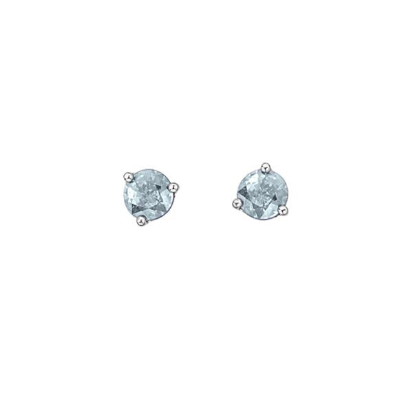 Genuine Aquamarine Stud Birthstone Earrings (38363)