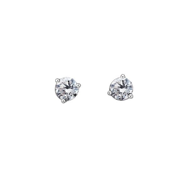 Genuine White Topaz Stud Birthstone Earrings (38364)