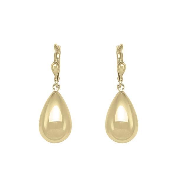 Gold Hollow Teardrop Earrings (38553)