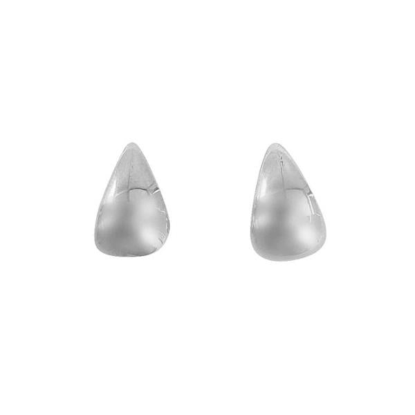 Gold Hollow Puffed J Stud Earrings (38554)