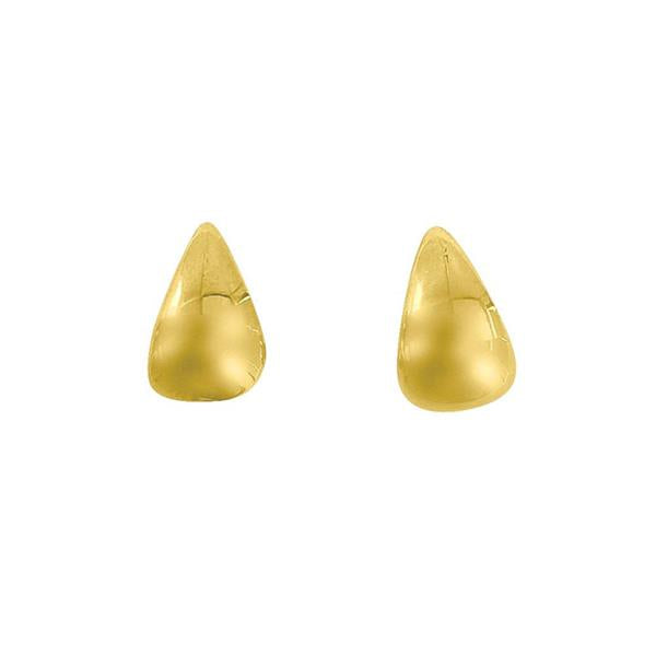 Gold Hollow Puffed J Stud Earrings (38555)